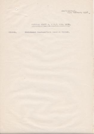 Anzac MD Daily Intelligence Report, 25 February 1918