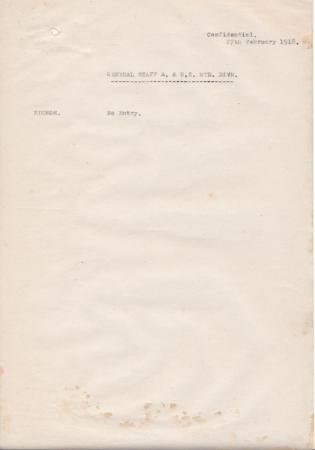 Anzac MD Daily Intelligence Report, 27 February 1918 