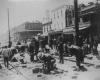 Laying Tram Tracks on King William Street just south of North Terrace, 1910