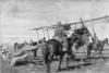 Burnt AEG C.IV reconnaissance plane at Et Tine
