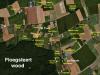 Birdcage Sector, Ploegsteert, 1917, detailed on Satellite terrain map.