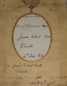 James Robert ROLLS, post card, Egypt, January 1916, reverse