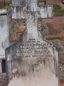 William Joseph HOWSHIP gravestone at Benalla Cemetery