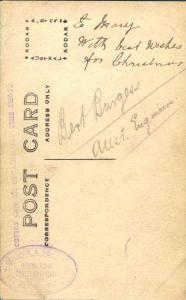 Robert Charles BURGESS, post card reverse