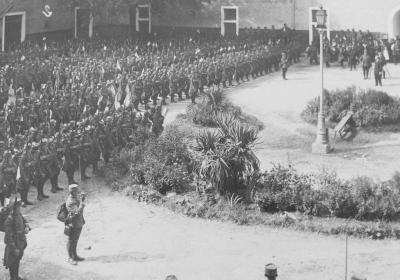 Departure of the 99th Infantry Regiment from Vienne-Lyon, August 1914