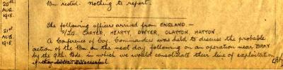 44th Infantry Battalion War Diary, 21 August 1918