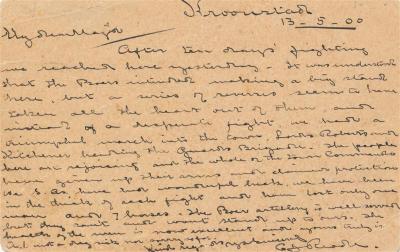 Captain Charles James READE letter reverse 