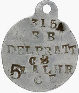 636 Private Maurice George DELPRATT service disc