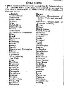 Victorian Government Gazette 41, Date- Friday, April 27th 1900, p. 1394.