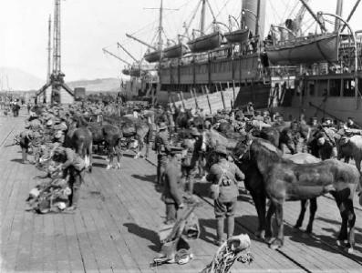 NZ Mounted Rifles departure 1914