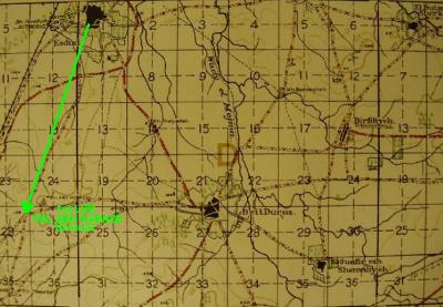 1st Light Horse Regiment War Diary, 12 November 1917, map detailing engagement, part 2 (800x600)