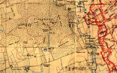 Map detailing Ploegsteert Wood