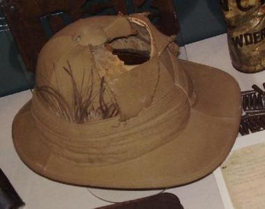 Darley Helmet in the Australian War Memorial, Gallipoli Gallery 