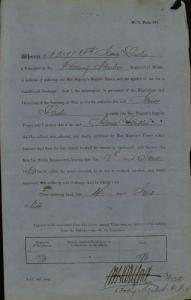 Enlistment Paper, James Lawler, 1864, p. 1