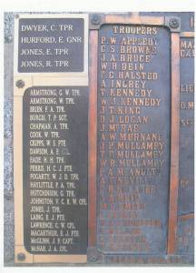 Bathurst Boer War Memorial Names - Left Side