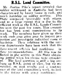 R.S.L. Land Committee.