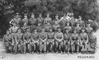 Group portrait of the original officers of the 10th Battalion prior to leaving Adelaide