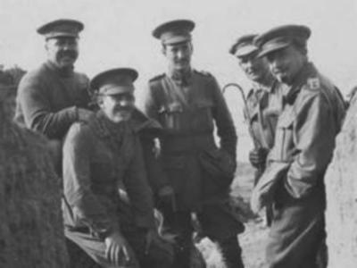 Australian officers in Martyn's Lane