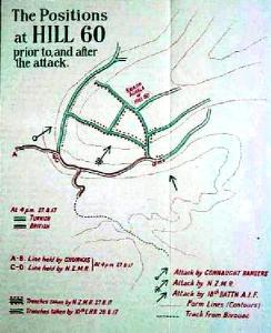 Hill 60, positions after attack, 27 August 1915