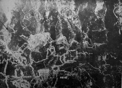 Rhododendron Spur to Hill 100 aerial photograph, 2 October 1915