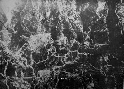 Rhododendron Spur to Hill 100 aerial photograph, 2 October 1915 s