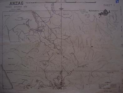 Trench Map, North Anzac, 2 October 1915