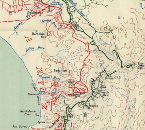 Gallipoli Trench Map, October 1916