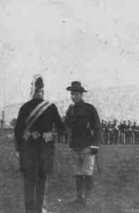 Lieutenant Bisdee receiving his VC