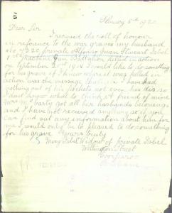Letter by Mary Isbel, 8 February 1920