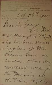 General Godley's letter to Sir George Reid, 26 October 1915, p. 1