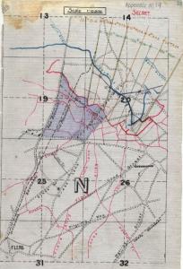 The Battle of Gueudecourt, Artillery Map, 14 November 1916