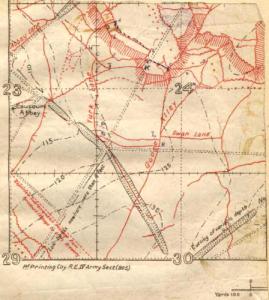 The Battle of Gueudecourt, Trench Map Segment, 14 November 1916