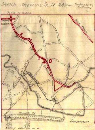 The Battle of Gueudecourt, 1st Battalion Activity, 4 November 1916 s