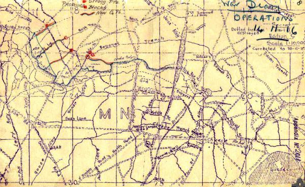 The Battle of Gueudecourt, movements, 14 November 1916